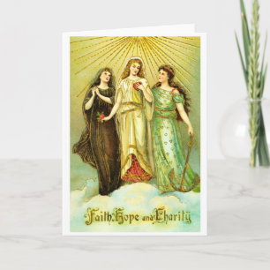 Cartes Pour Fêtes Annuelles Foi, Espoir et Charité