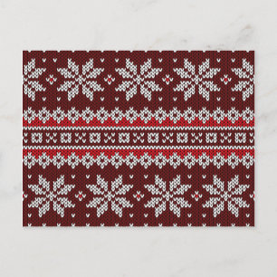 Cartes Pour Fêtes Annuelles Foire de vacances Isle Knit Motif
