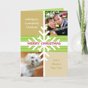 Cartes Pour Fêtes Annuelles FOLDED GREETING CARD :: snowflake dissection 4