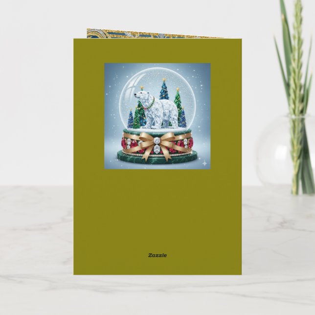 Cartes Pour Fêtes Annuelles Folded Holiday Card (Dos)