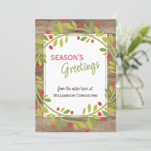 Cartes Pour Fêtes Annuelles Foliage botanique des baies rouges sur mesure Gree