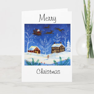 Cartes Pour Fêtes Annuelles Folk art Christmas Card