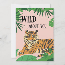Cartes Pour Fêtes Annuelles Folle de toi jungle Tigre Saint-Valentin