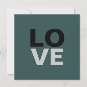 Cartes Pour Fêtes Annuelles Fond gris ardoise tendance Amour Mariage 