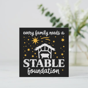 Cartes Pour Fêtes Annuelles Fondation stable familiale Noël Jésus chrétien