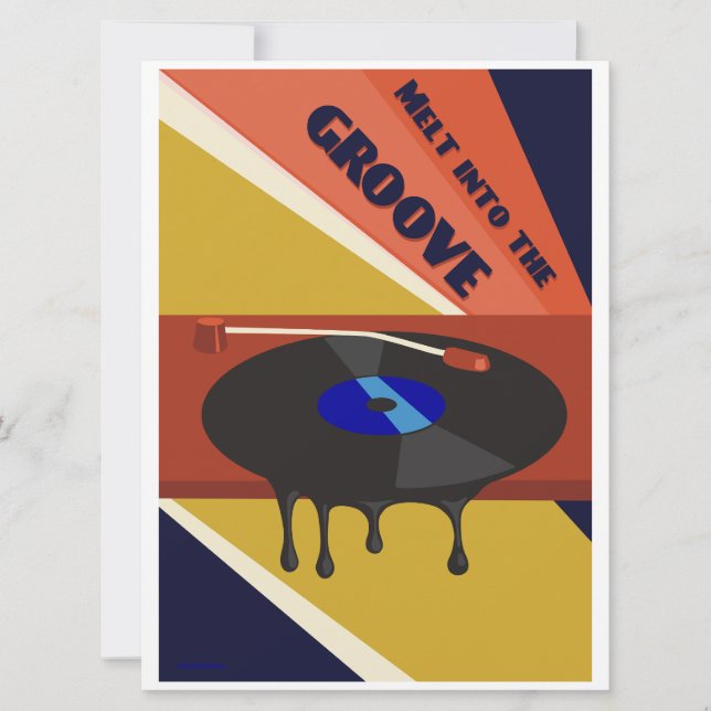 Cartes Pour Fêtes Annuelles Fondre dans la petite impression Groove (Devant)