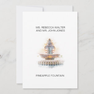 Cartes Pour Fêtes Annuelles Fontaine d'ananas - Charleston