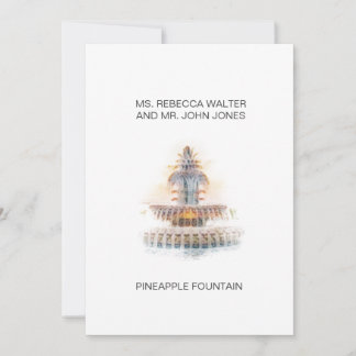 Cartes Pour Fêtes Annuelles Fontaine d'ananas - Charleston