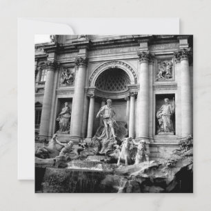 Cartes Pour Fêtes Annuelles Fontaine de Trevi noir blanc Rome photographie de
