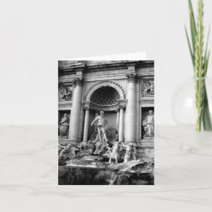 Cartes Pour Fêtes Annuelles Fontaine de Trevi noir blanc Rome photographie de