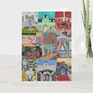 Cartes Pour Fêtes Annuelles Fontainebleau Joyeux Collage de Noël