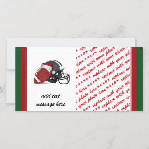 Cartes Pour Fêtes Annuelles Football Et Casque De Noël