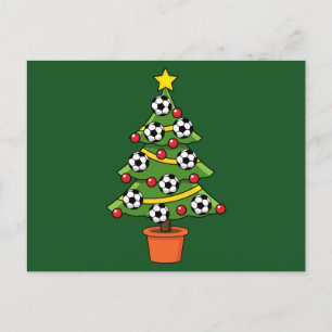 Cartes Pour Fêtes Annuelles Football Football Arbre de Noël