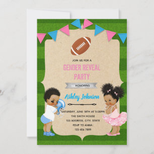 Cartes Pour Fêtes Annuelles football genre révéler l'invitation