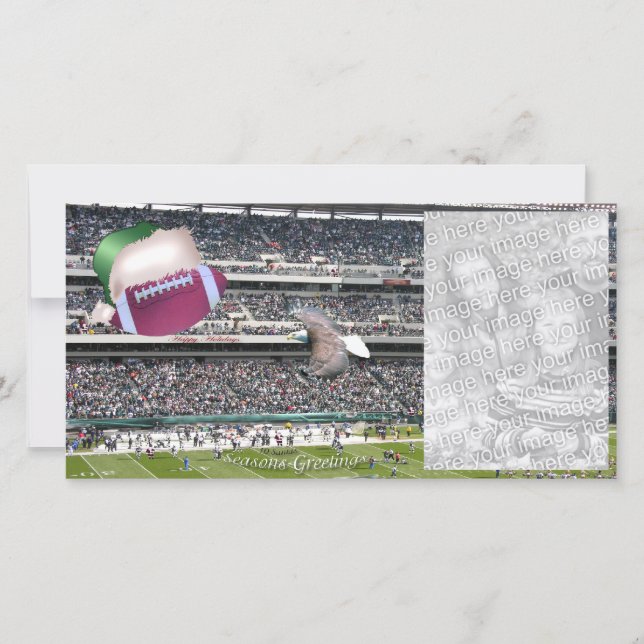 Cartes Pour Fêtes Annuelles Football Stade Joyeuses Fêtes Photocard (Devant)