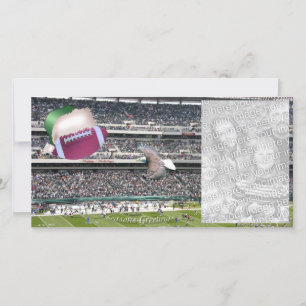 Cartes Pour Fêtes Annuelles Football Stade Joyeuses Fêtes Photocard