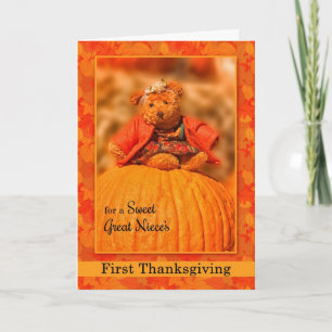 Cartes Pour Fêtes Annuelles for Great Niece's 1st Thanksgiving Bear