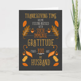 Cartes Pour Fêtes Annuelles for Husband Thanksgiving Immense Gratitude for You