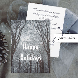 Cartes Pour Fêtes Annuelles Forêt d'hiver de Foggy