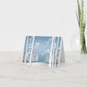 Cartes Pour Fêtes Annuelles Forêt d'hiver de Papercut et écureuils