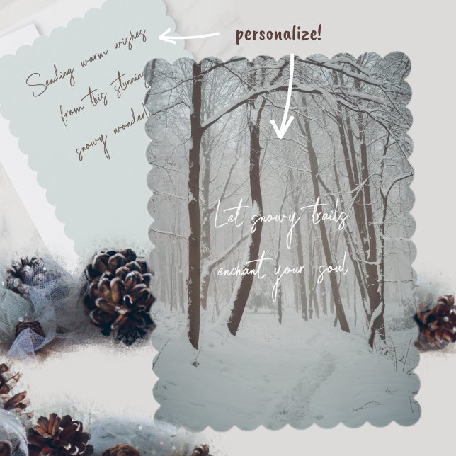Cartes Pour Fêtes Annuelles Forêt hivernelle brumeuse  (Créateur téléchargé)