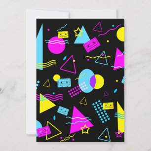 CARTES POUR FÊTES ANNUELLES FORMES COLORÉES DE BANDE RETRO