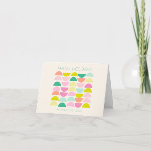 Cartes Pour Fêtes Annuelles Formes Géométriques Pastels Brillants Rose Photo P