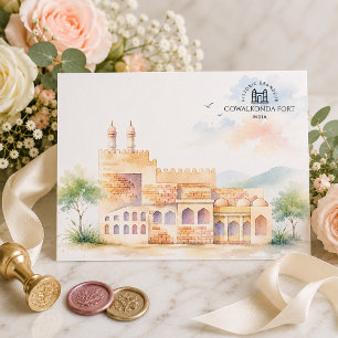 Cartes Pour Fêtes Annuelles Fort de Gowalkonda, Inde Attractions touristique