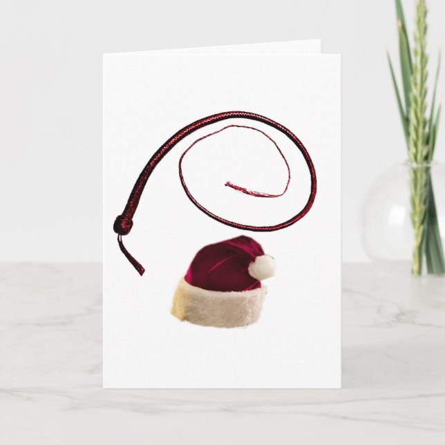 CARTES POUR FÊTES ANNUELLES FOUET DE PÈRE NOËL (Devant)