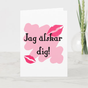 Cartes Pour Fêtes Annuelles Fouille älskar de pointe - Suédois