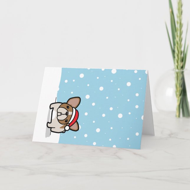 Cartes Pour Fêtes Annuelles Foule de moelle neigeuse française (Devant)