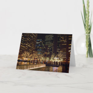Cartes Pour Fêtes Annuelles Fountain Lights New York