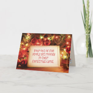 Cartes Pour Fêtes Annuelles "Four out of Five People" Funny Christmas