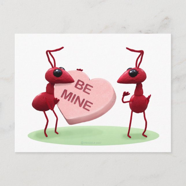 Cartes Pour Fêtes Annuelles Fourmis mignonnes du jour de Valentines (Devant)