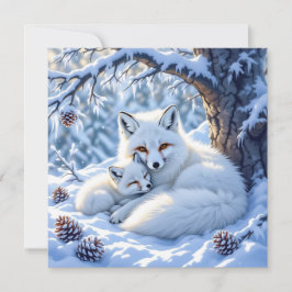 Cartes Pour Fêtes Annuelles Foxes Thème Personnalisé Noël
