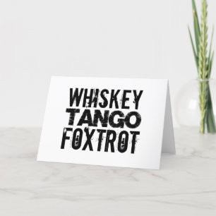 CARTES POUR FÊTES ANNUELLES FOXTROT DE TANGO DE WHISKEY
