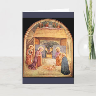 Cartes Pour Fêtes Annuelles Fra Angelico Nativity card, latin text