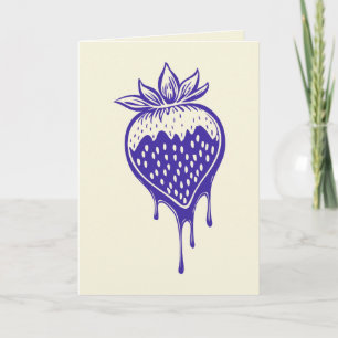 Cartes Pour Fêtes Annuelles fraise couverte au chocolat