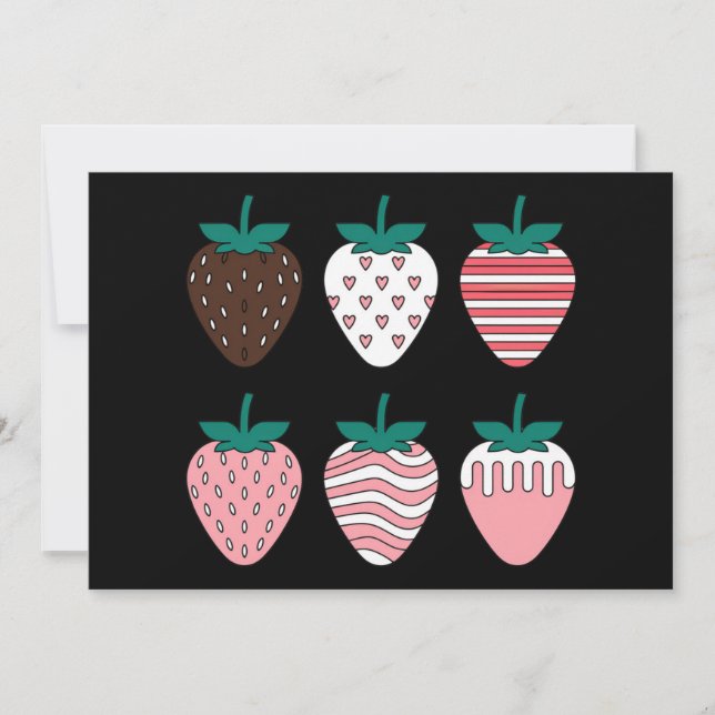Cartes Pour Fêtes Annuelles Fraise Fraises Amoureux des Fruits Jardiniers Jard (Devant)