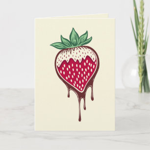 Cartes Pour Fêtes Annuelles fraise recouverte de chocolat