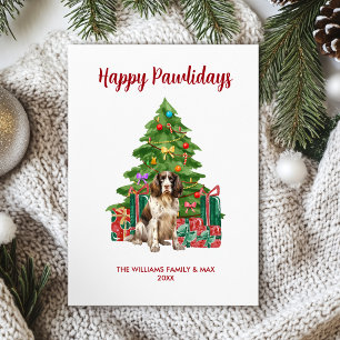 Cartes Pour Fêtes Annuelles Français Espagnol Personnalisé Chien Noël