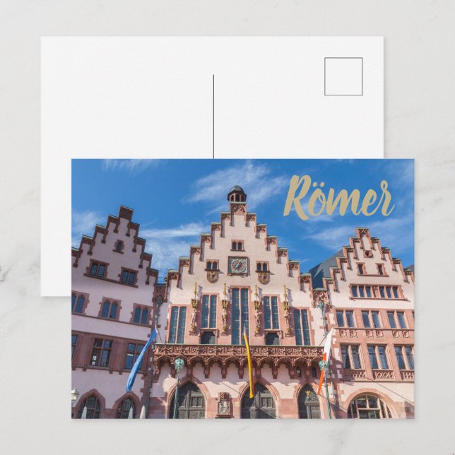 Cartes Pour Fêtes Annuelles Frankfurter Roemer Allemagne Mairie de Francfort (Devant / Derrière)