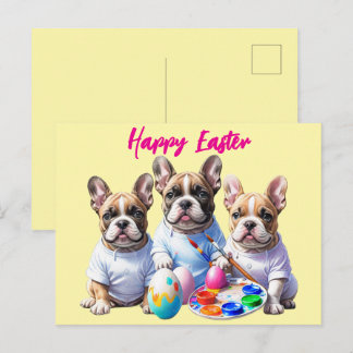Cartes Pour Fêtes Annuelles Französische Bulldogge Happy Easter French Bulldog