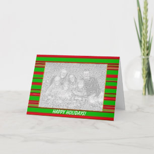 Cartes Pour Fêtes Annuelles Frappes de Noël (cadre photo large)