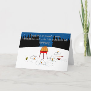 Cartes Pour Fêtes Annuelles Fred le bonhomme de neige était décevant...