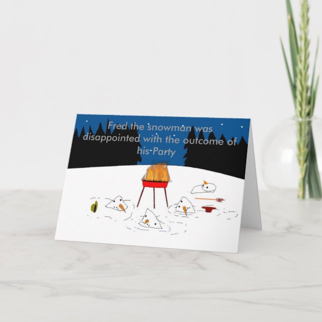 Cartes Pour Fêtes Annuelles Fred le bonhomme de neige était décevant... (Devant)