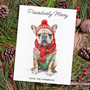 Cartes Pour Fêtes Annuelles French Bulldog Personnalisé Amoureux des chiens No