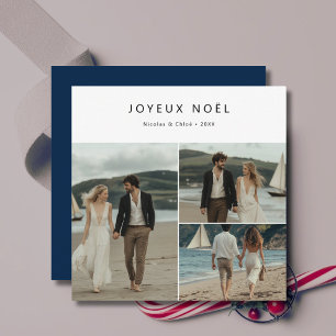 Cartes Pour Fêtes Annuelles French Christmas Joyeux Noël Nautical Beach Photo