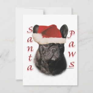 Cartes Pour Fêtes Annuelles Frenchie Père Noël Paws