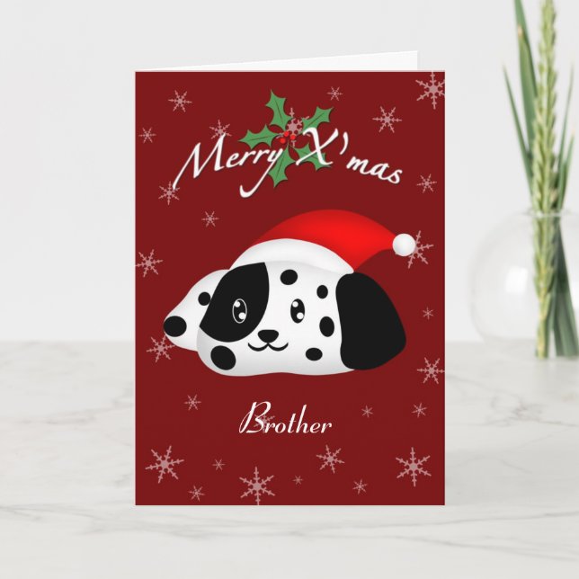 Cartes Pour Fêtes Annuelles Frère Dalmatien 2 (Devant)